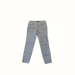 Lafayette 148 New York Straight Leg crop Jeans Gray Stretch Denim Size 10